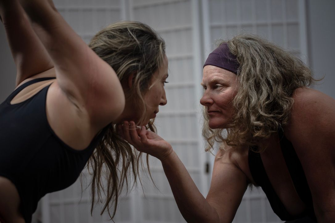 Heather face to face with a partner